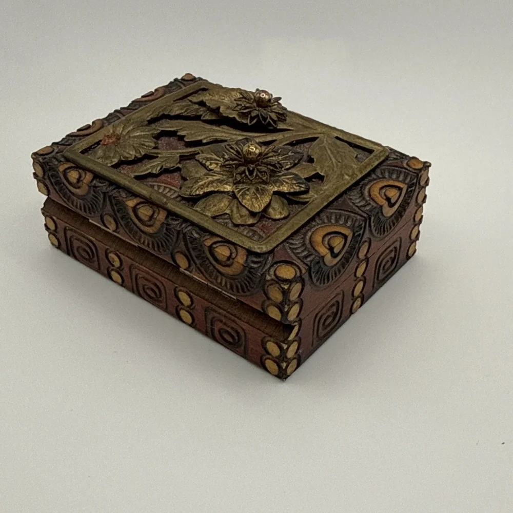 Vintage Jo Marz Wooden Trinket Box 3
